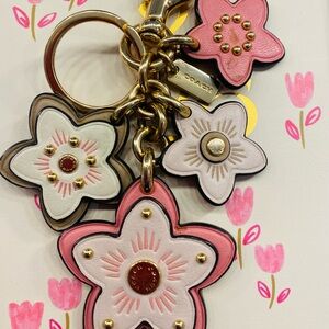 Coach Multicolor Floral Keychain